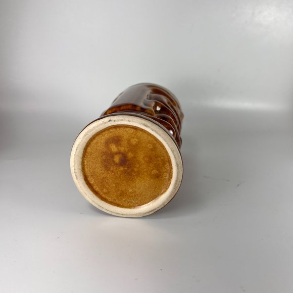 Tiki LeilanI Double Sided Cup Mug Brown Glazed Ceramic Tumbler Barware Souvenir - Picture 7 of 12